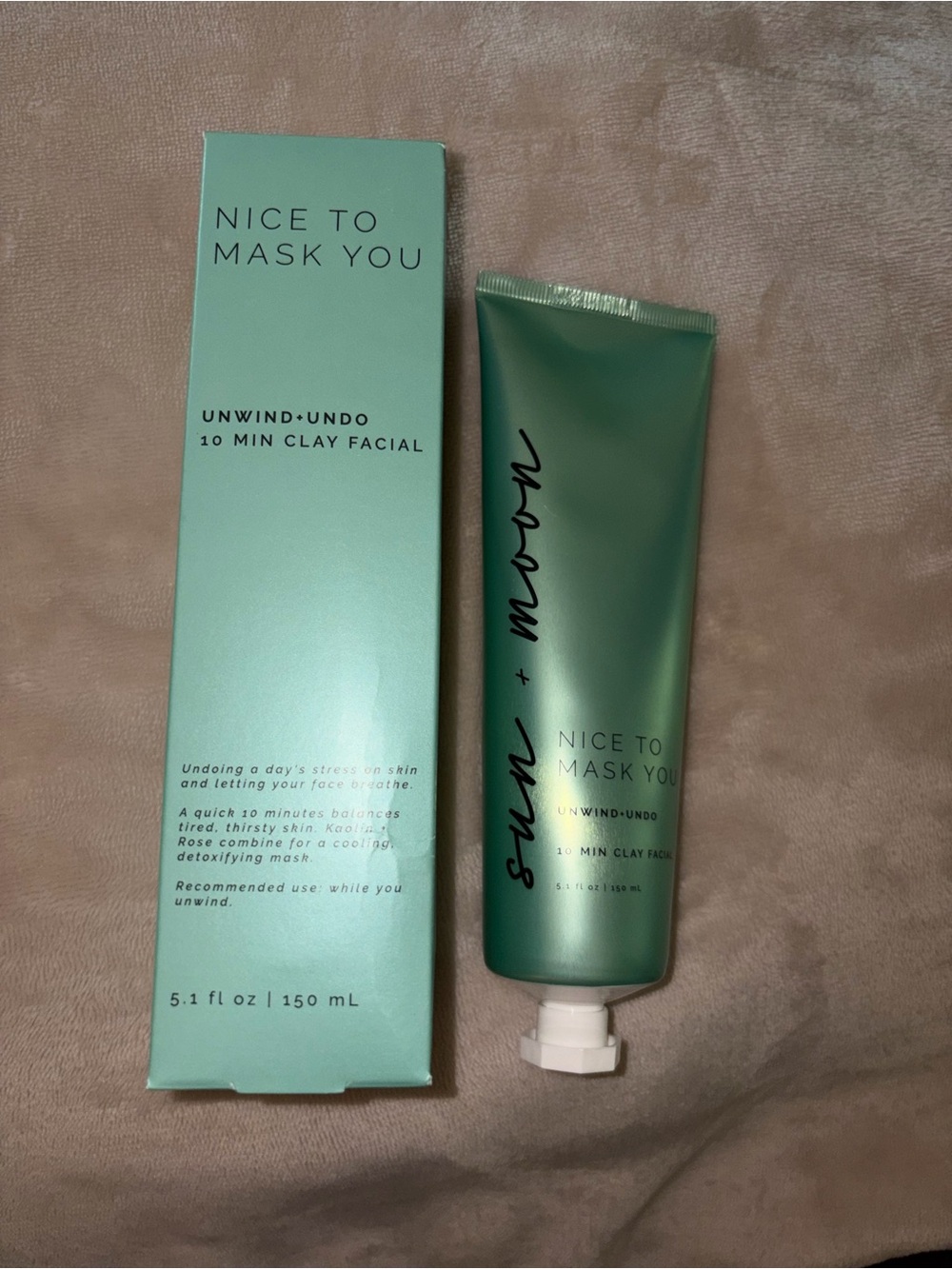 Sun n Moon Nice to Mask You Unwind & Undo 10 Minute Clay Facial (5.1 fl oz)
